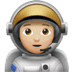 🧑🏼‍🚀 astronaut: medium-light skin tone display on Apple